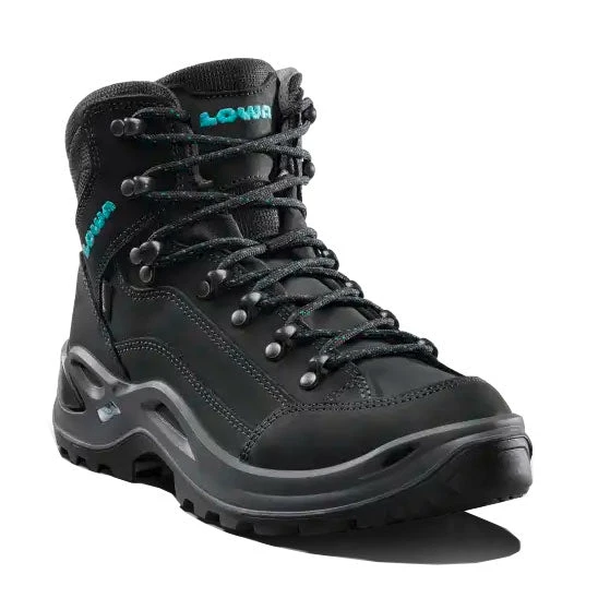 Lowa Renegade GTX MID Womens Hiking Boot - Asphalt/Turquoise 5 Lowa Renegade GTX MID Womens Hiking Boot - Asphalt/Turquoise - Image 3