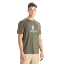Icebreaker Tech Lite II Short Sleeve Mens T-Shirt - Polar Paddle
