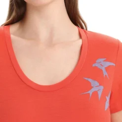 Icebreaker Tech Lite II Short Sleeve Scoop Womens T-Shirt - Swarming Shapes 13 Icebreaker Tech Lite II Short Sleeve Scoop Womens T-Shirt - Swarming Shapes -Outdoor Research Store Icebreaker Tech Lite II SS Scoop Swarming Shapes Earth 03