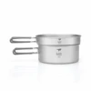 Keith 2 Piece Titanium Pot And Pan Cook Set - 180x81mm -Outdoor Research Store Keith 2 Piece Titanium Pot and Pan Cook Set 180x81mm 624880