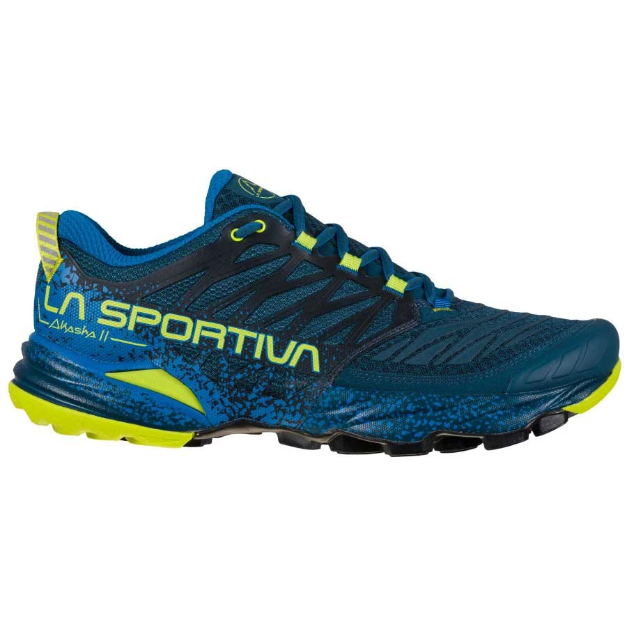 La Sportiva Akasha II Mens Trail Running Shoe - Storm Blue/Lime Punch 5 La Sportiva Akasha II Mens Trail Running Shoe - Storm Blue/Lime Punch - Image 3