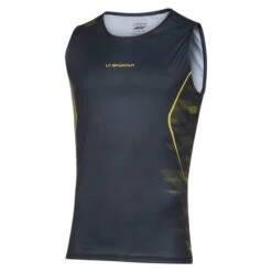 La Sportiva Pacer Mens Tank Top -Outdoor Research Store La Sportiva Mens Pacer Tank Black Yellow 01