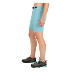 La Sportiva Spit Womens Shorts -Outdoor Research Store LaSportivaSpitWomensShortsPacificBluePersonSide21 687550