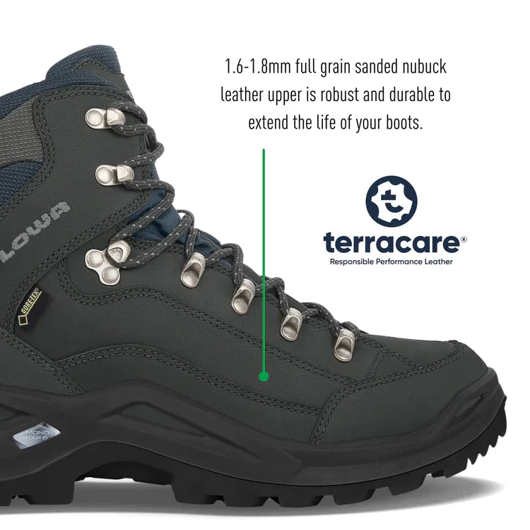Lowa Renegade GTX MID Wide Mens Hiking Boot - Dark Grey 5 Lowa Renegade GTX MID Wide Mens Hiking Boot - Dark Grey - Image 3