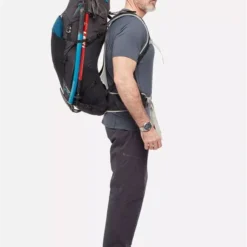 Lowe Alpine Airzone Trek+ 45-55 Litre Mens Hiking Pack -Outdoor Research Store Lowe Alpine Airzone Trek 45 55 Litre Mens Hiking Pack Black Side Person 193753