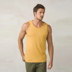 PrAna Mens Tank Top -Outdoor Research Store MarigoldHeather 768196
