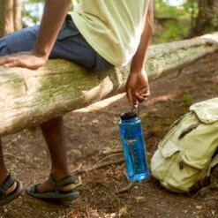 Nalgene Silo Wide Mouth Sustain Bottle - 1.5L -Outdoor Research Store Nalgene Silo Sustain Wide Mouth Bottle Blue Black 02