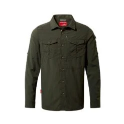 Craghoppers NosiLife Adventure II Mens Long Sleeve Shirt - Dark Khaki