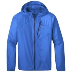 Outdoor Research Helium Mens Waterproof Hooded Jacket -Outdoor Research Store OutdoorResearch HeliumMensJacket Azure