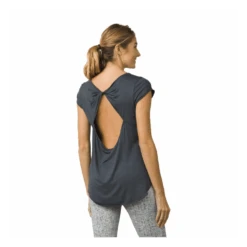 PrAna Willow Womens Short Sleeve Top -Outdoor Research Store Prana Willow Top Coal Back 568204