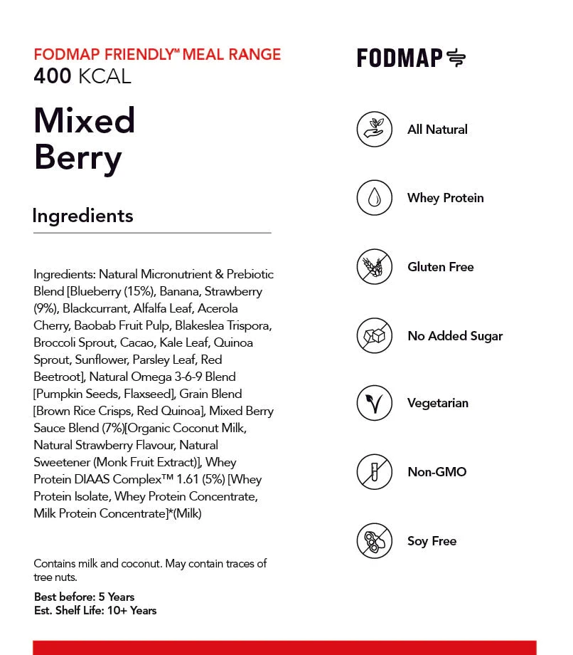 Radix Nutrition FODMAP Mixed Berry Whey Based - 400kcal 4 Radix Nutrition FODMAP Mixed Berry Whey Based - 400kcal - Image 2