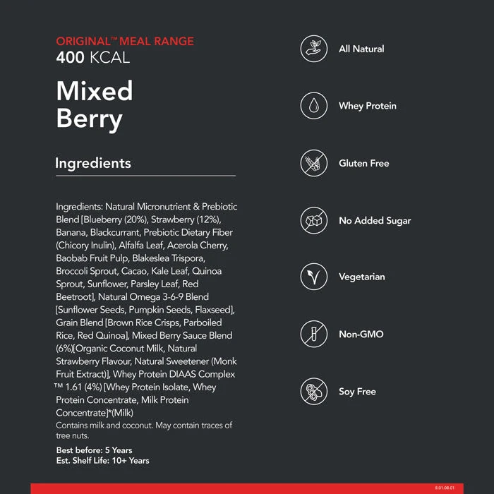 Radix Nutrition Original Mixed Berry With Whey Protein - 400kcal 5 Radix Nutrition Original Mixed Berry With Whey Protein - 400kcal - Image 3