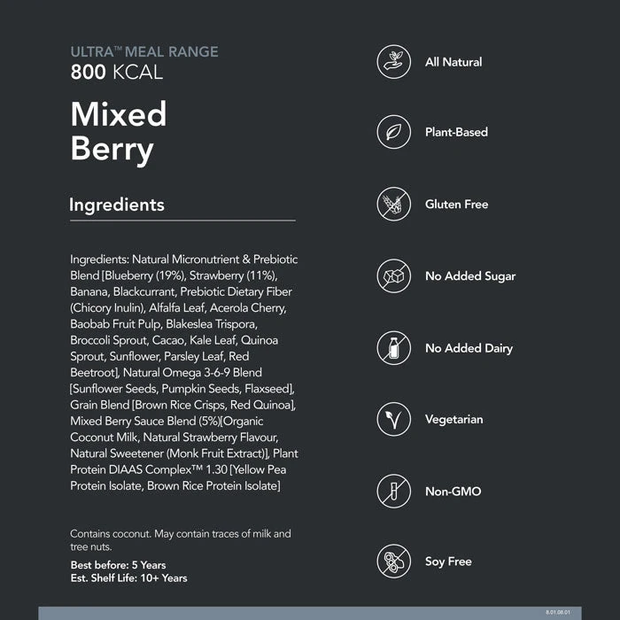 Radix Nutrition Ultra Mixed Berry Plant Based - 800kcal 4 Radix Nutrition Ultra Mixed Berry Plant Based - 800kcal - Image 2