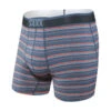 SAXX Quest Quick Dry Mesh Boxer Fly Brief - Blue Astro Stripe -Outdoor Research Store SAXX Quest Mens Boxer Fly Brief Blue Astro Stripe