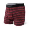 SAXX Quest Quick Dry Mesh Boxer Fly Brief - Red Sunrise Stripe -Outdoor Research Store SAXX Quest Boxer Brief Red Stripe
