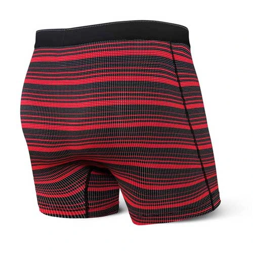 SAXX Quest Quick Dry Mesh Boxer Fly Brief - Red Sunrise Stripe 4 SAXX Quest Quick Dry Mesh Boxer Fly Brief - Red Sunrise Stripe - Image 2