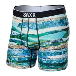 SAXX Volt Breathable Mesh Boxer Brief -Outdoor Research Store SAXX Volt Breathable Mesh Boxer Brief River Stripe