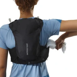 Salomon Adv Skin 12L Womens Set Running Vest With Flask - Black/Ebony -Outdoor Research Store Salomon Adv Skin 12 WomensRunningVest Black 07