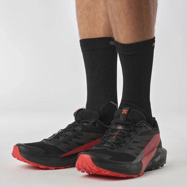 Salomon Sense Ride 5 Mens Trail Running Shoes - Black/Fiery Red 6 Salomon Sense Ride 5 Mens Trail Running Shoes - Black/Fiery Red - Image 4