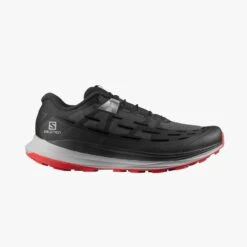 Salomon Ultra Glide Mens Trail Running Shoe - Black/Alloy/Goji Berry -Outdoor Research Store Salomon UltraGlideMensTrailRunningShoes Black Alloy GojiBerry 01 676046