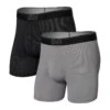 SAXX Quest Quick Dry Mesh Boxer Fly Brief - 2 Pack -Outdoor Research Store Saxx Quest Mens Boxer Fly Brief 2 Pack Black Dark Charcoal II