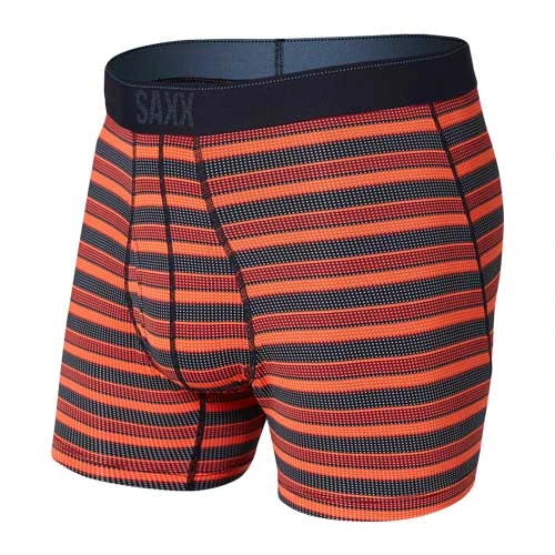 SAXX Quest Quick Dry Mesh Boxer Fly Brief - Red Solar Stripe 3 SAXX Quest Quick Dry Mesh Boxer Fly Brief - Red Solar Stripe