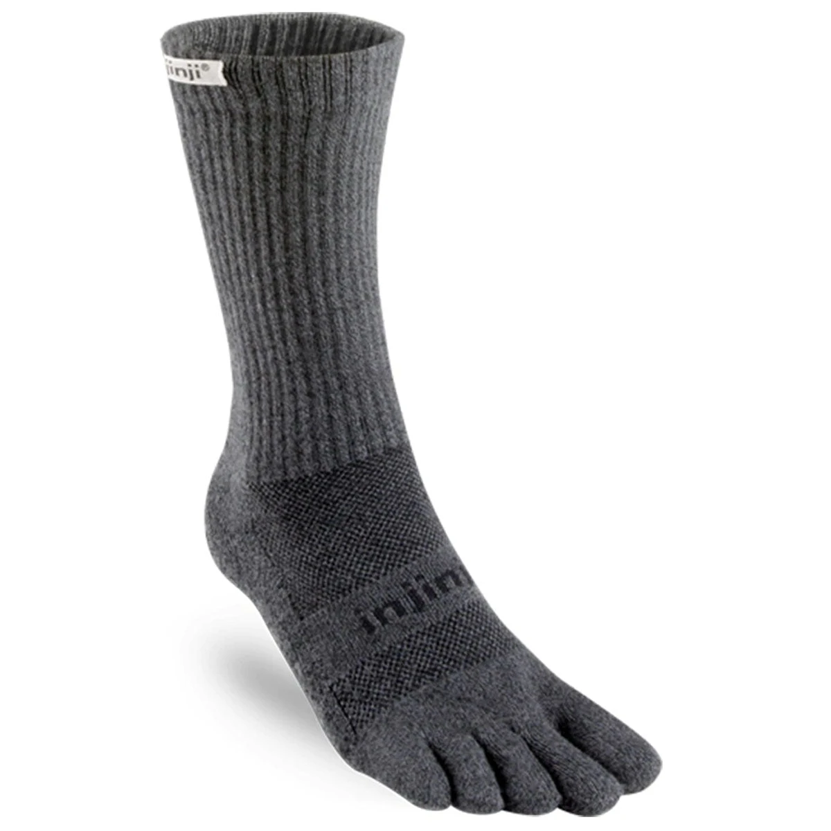 Injinji Trail 2.0 Womens Midweight Crew Socks - Granite 3 Injinji Trail 2.0 Womens Midweight Crew Socks - Granite